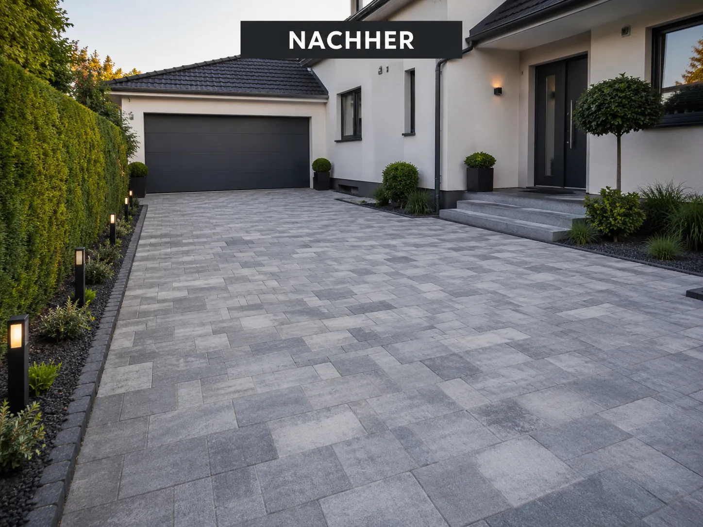 Fertig gestalteter Garten nach der Neuanlage